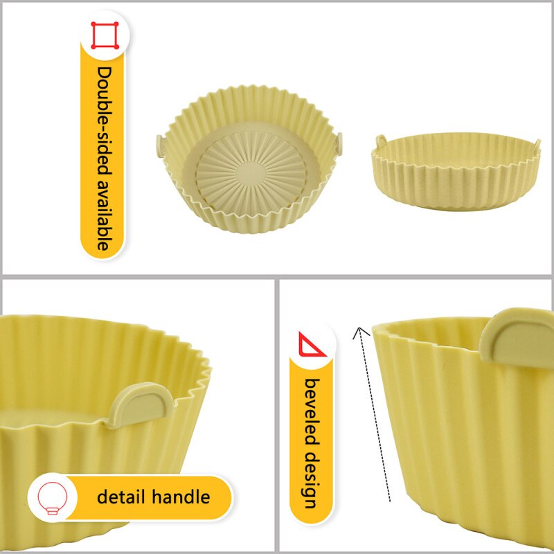 1PC Air Fryer Silicone Pot Pad Kitchen Tools Replacement Available For Oven Baking Bread Chicken Bakeware Accessories