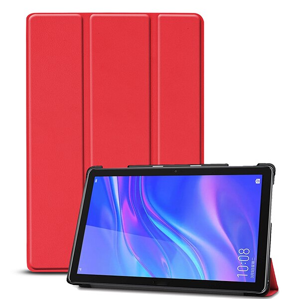 Case for Huawei Mediapad M6 10.8 Tablet Case for Huawei 10.8 PRO SCM-AL09/W09 Folio Stand Sleep Cover Shockproof Shell: Red