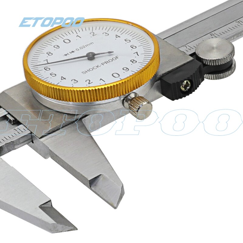 Calibrador Vernier de Metal de acero inoxidable, 0-150mm/200mm/300mm, 0,02mm, micrómetro a prueba de golpes, Mikrometr