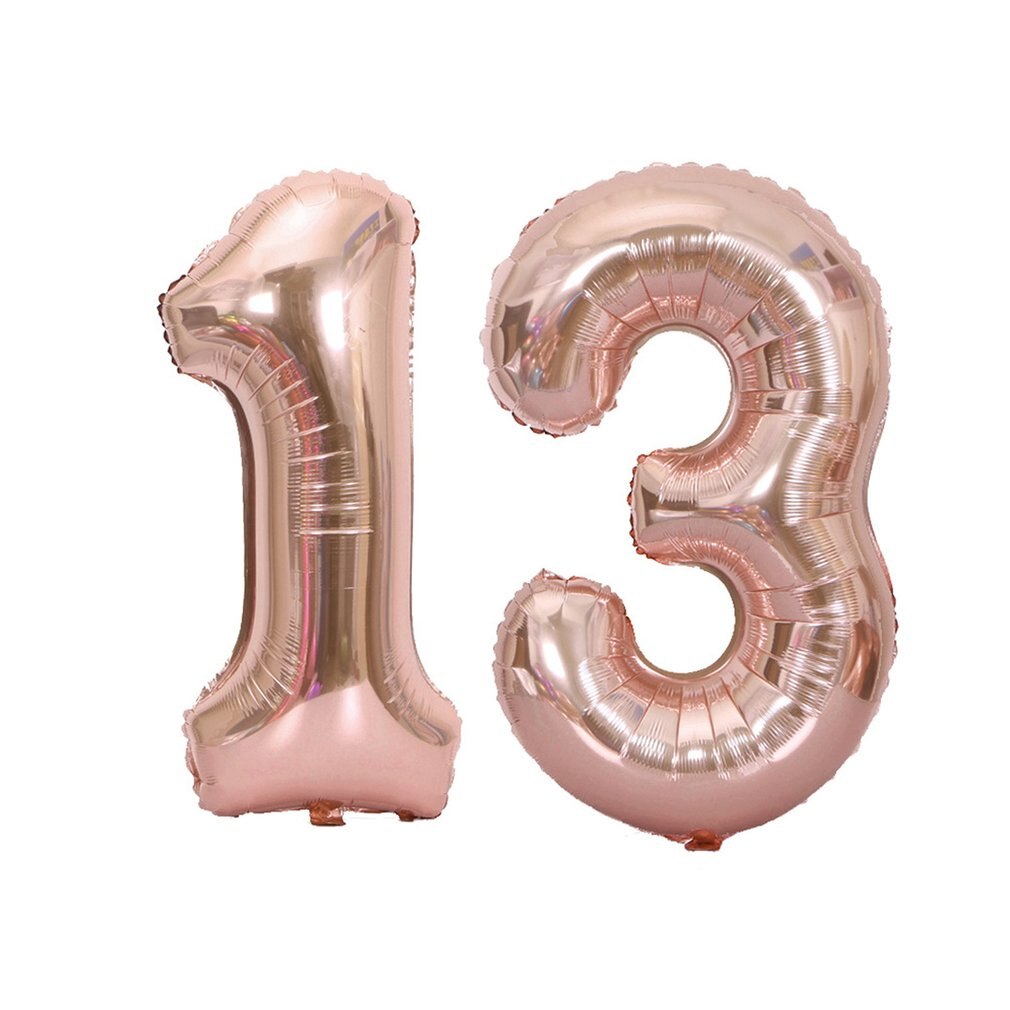 40 Inch Big Size Number Aluminum Foil Balloons Wedding Birthday Party Decor Rose Gold Balloon Supplies Number Inflatable Toys
