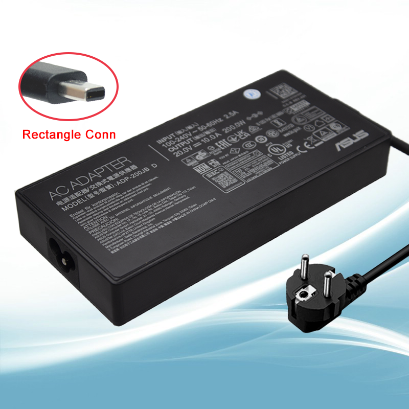 20V 10A 200W ADP-200JB D Rectangle Conn AC Adapter Power Laptop Charger For ASUS TUF Gaming A14 ) FA401WV: Red