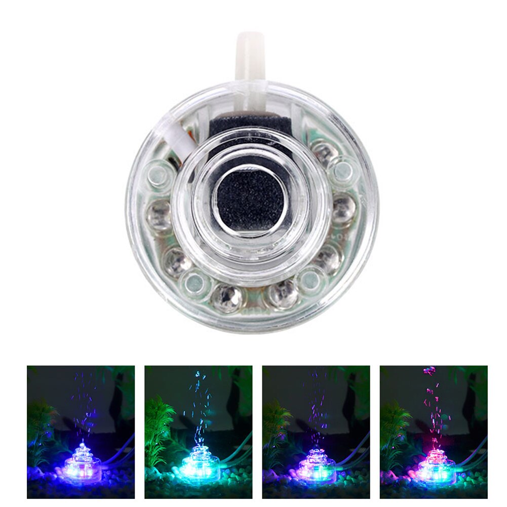 USB Submersible LED Aquarium Lights Colorful Changing Making Oxygen Light Underwater Night Light Air Bubble Lamp for Fish Tank