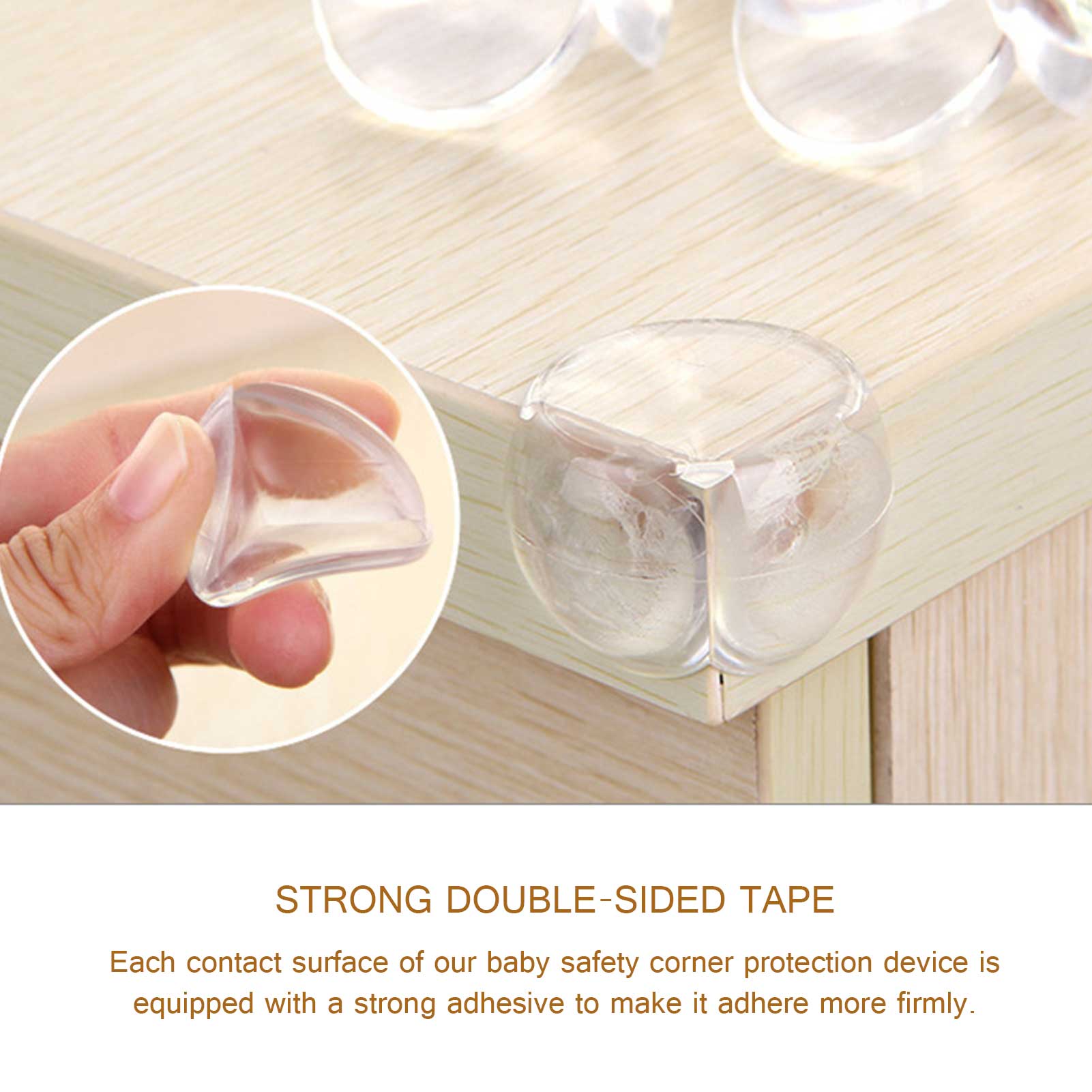 10PCS Baby Security Lock Thick Spherical Anti-collision Angle From Doors Drawers Protector Transparent Safety Table Corner Edge
