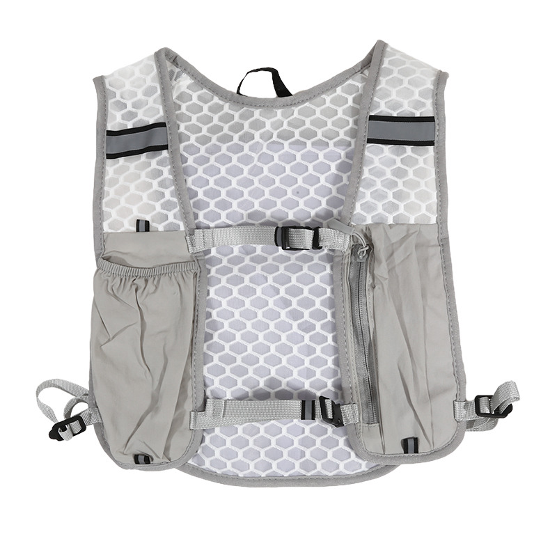 Running Hydraterend Vest Rugzak Ultralight Hydratatie Joggingvest Heren Ademend Marathon Fietstas Waterfles 500ML: zwarte kleur