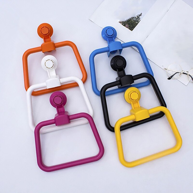 Bathroom Multifunction Powerful Suction Cup Towel Ring Bathroom Punch Free Towel Hanging Ring Seamless Towel Wall Mount