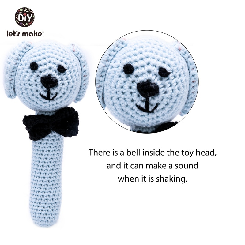 Lassen sie Machen 1PC Baby Rasseln Häkeln Ebene Kaninchen Hund betroffen Fitnessstudio Spielzeug Hängen Bett Glocke 0-12 monate Nette Baby Pädagogisches Spielzeug