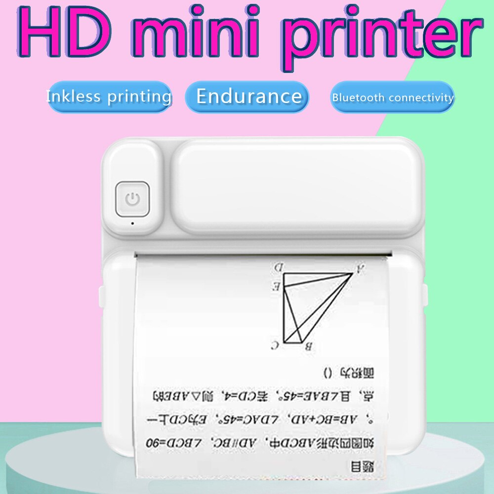 MINI Portable Thermal Printer Print Photo Pocket Thermal Label Printer 58mm Printing Wireless Bluetooth Android IOS Printers