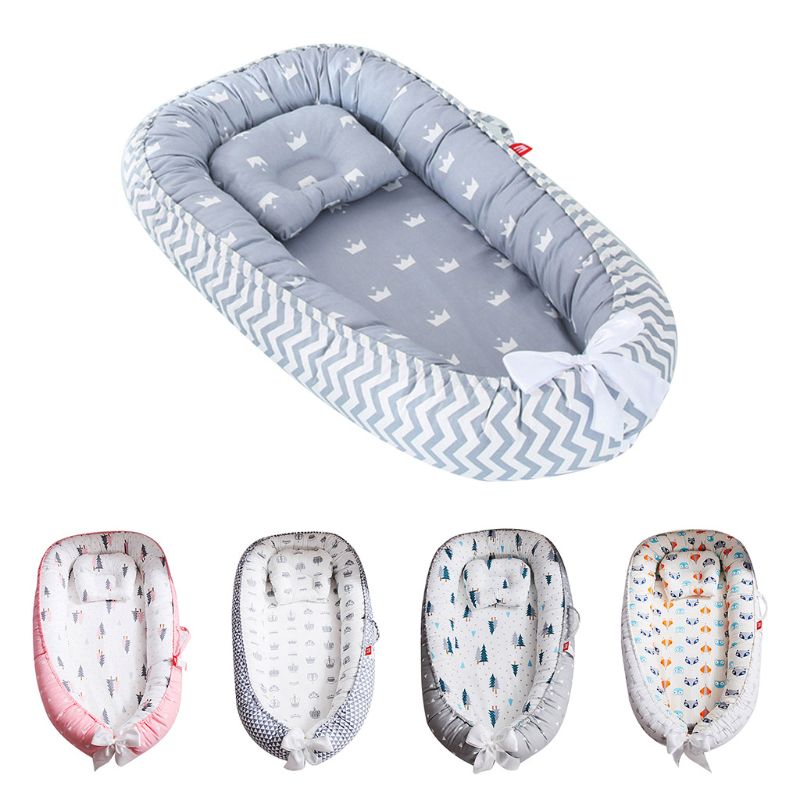 Baby Pod Nest Baby Omkeerbaar Reizen Bed Zachte Pasgeboren Slapen Kussen Wieg Babynest