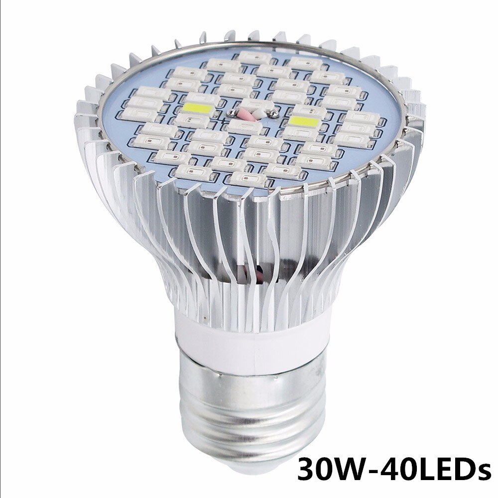 Full Spectrum E27 Led Grow Light 18/28/40/78/120 Leds Red Blue UV IR Grow Lamp For Indoor Plants Hydroponics Flowers Vegetables: 40LEDS