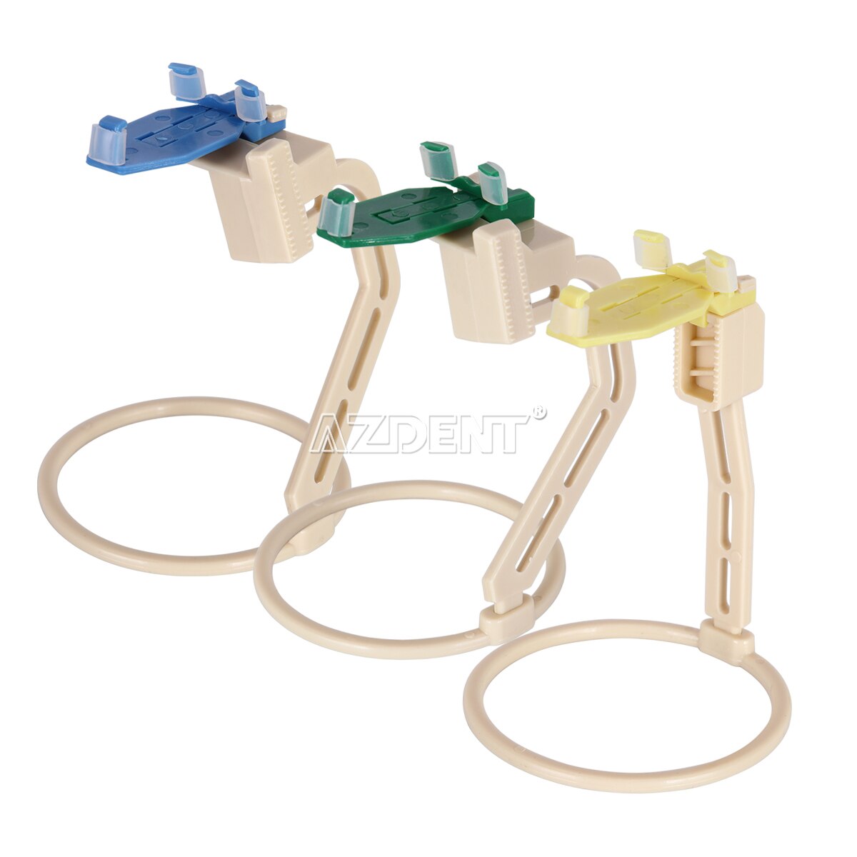 AZDENT X-ray Sensor Holder Sensor Positioner Dental Intra Oral X-Ray Film Positioning System Complete Colorful: 3 pcs per set