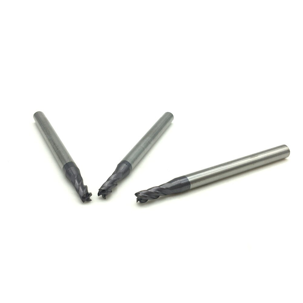 1pcs carbide end mill 1mm 1.5mm 2mm 2.5mm 3mm 4mm endmills cutter HRC45 4F Tungsten Steel Milling Cutter EndMills CNC tool
