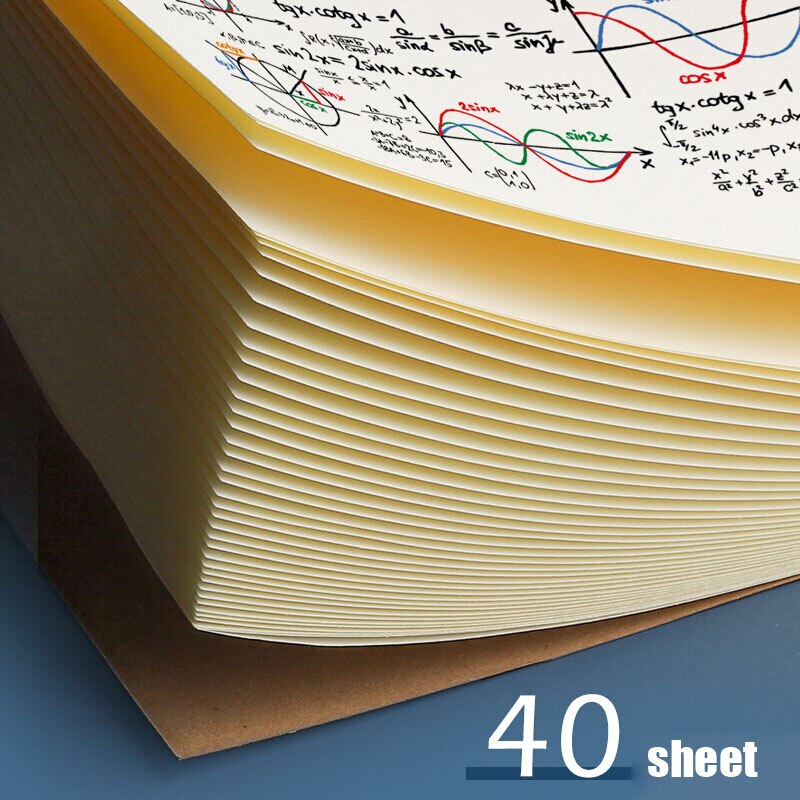 Deli Sketch Pad Draft Paper Beige Notebook for Drawing Kraft Cover Blank Eye Protection Paper Watercolor Painting 40 sheets 16K: Default Title