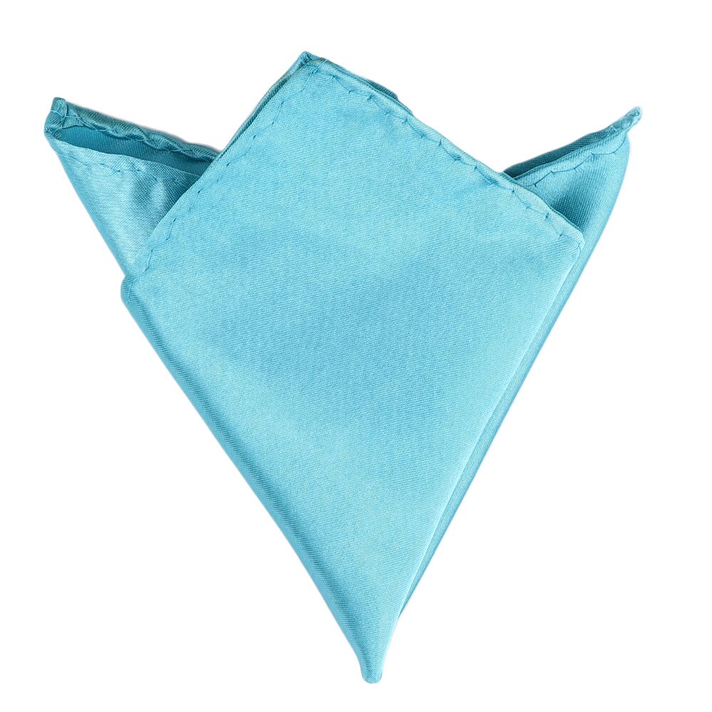 Écharpe carrée noire rouge bleu | Costume blanc homme, accessoires serviette de poche pour Banquet de mariage anniversaire: lake blue