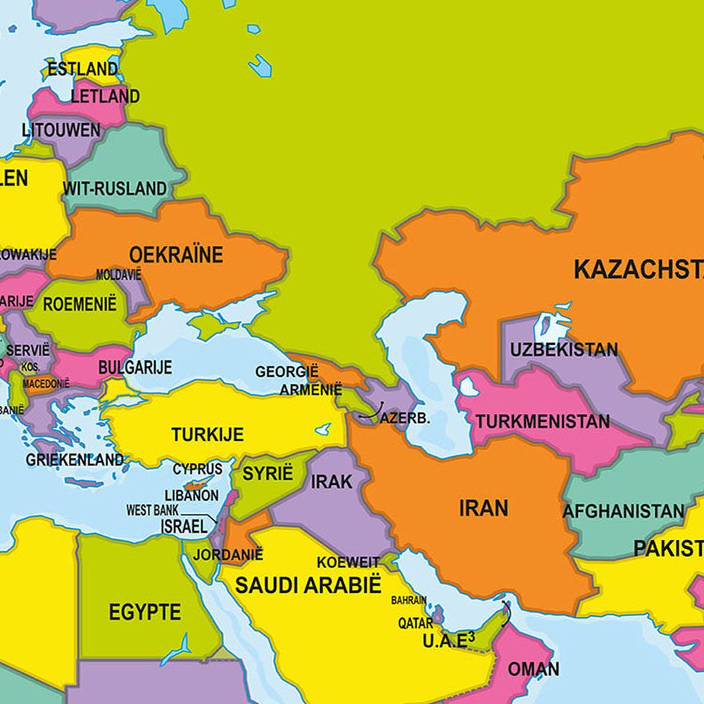 59*42cm The World Map In Dutch Small Wall Poster Canvas Painting Living Room Home Decoration Travel School Supplies