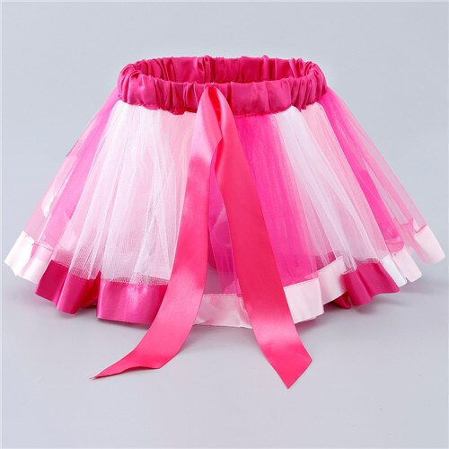 Girls Kids Tutu Skirt Petticoat Rainbow Pettiskirt Bowknot Skirt 2-6years Tutu Skirts Dancewear princess Girl clothes 20#