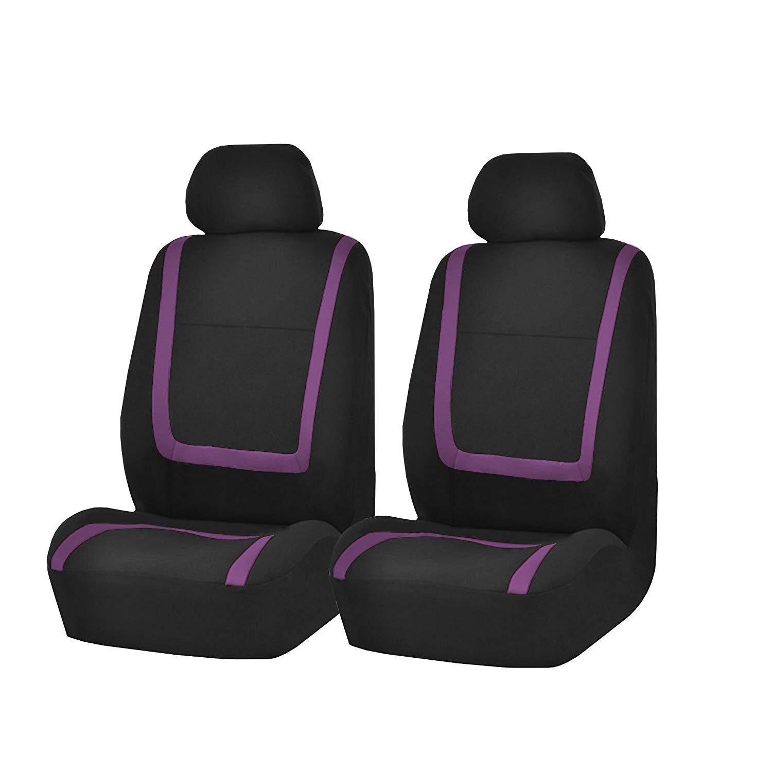 Stof Auto Stoelhoezen Voor Seat Ateca Arona Ibiza Leon Toledo Leon St Cupra Auto Zitkussen Cover Auto-styling Accessoires: Front 2pcs-purple