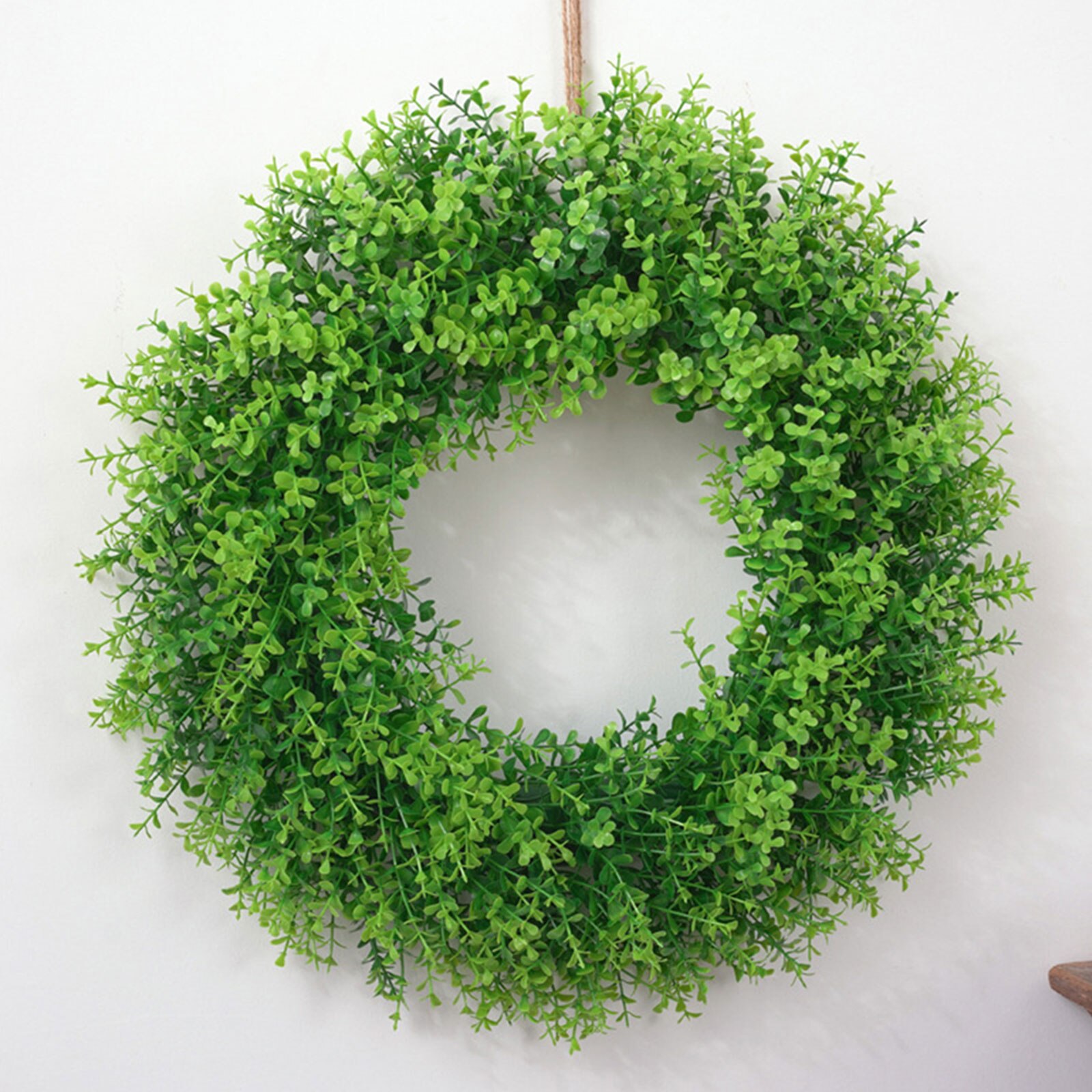 Decoración De Pared De Eucalipto Artificial - Planta Colgante Bohemia Con Tallos De Madera, 55x42 Cm