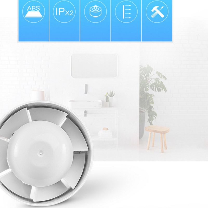 4" Silent Wall Extractor Exhaust Ventilation Fan Air Blower Window Ventilator