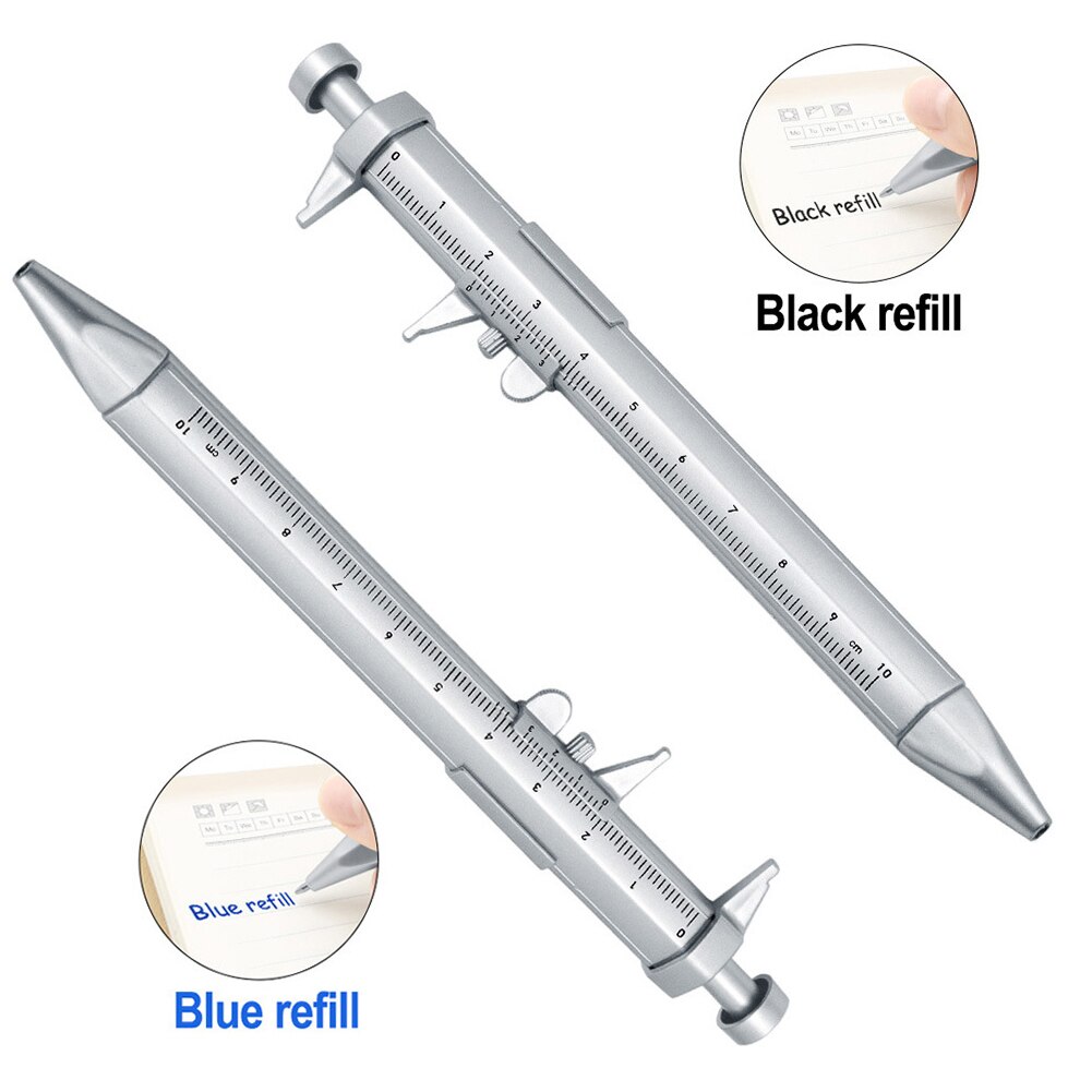 Multi-purpose Portable Measuring Tool Woodwork Write Instrument Practical Scale Ruler Writing Ballpoint Vernier Caliper Pen