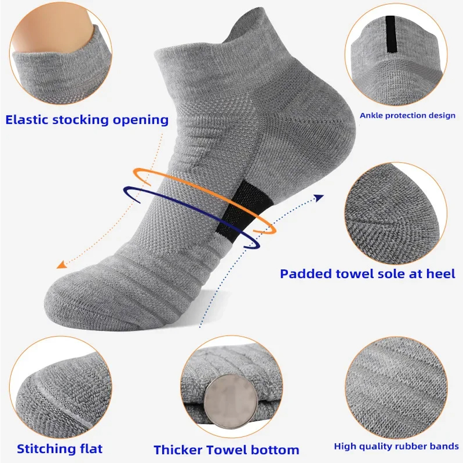 1/3 Pairs Anti-slip Voetbalsokken Mannen Katoenen Sok Korte Lange Buis Voetbal Basketbal Sport Sokken Ademend geurverdrijvende Sok 39-45