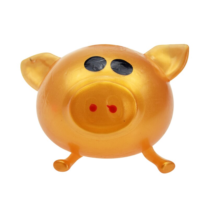 Grappige Anti Decompressie Splat Bal Vent Speelgoed Ontluchting Bal Sticky Smash Water Ballen Stress Rubber Varken Speelgoed Voor Kinderen: Gold