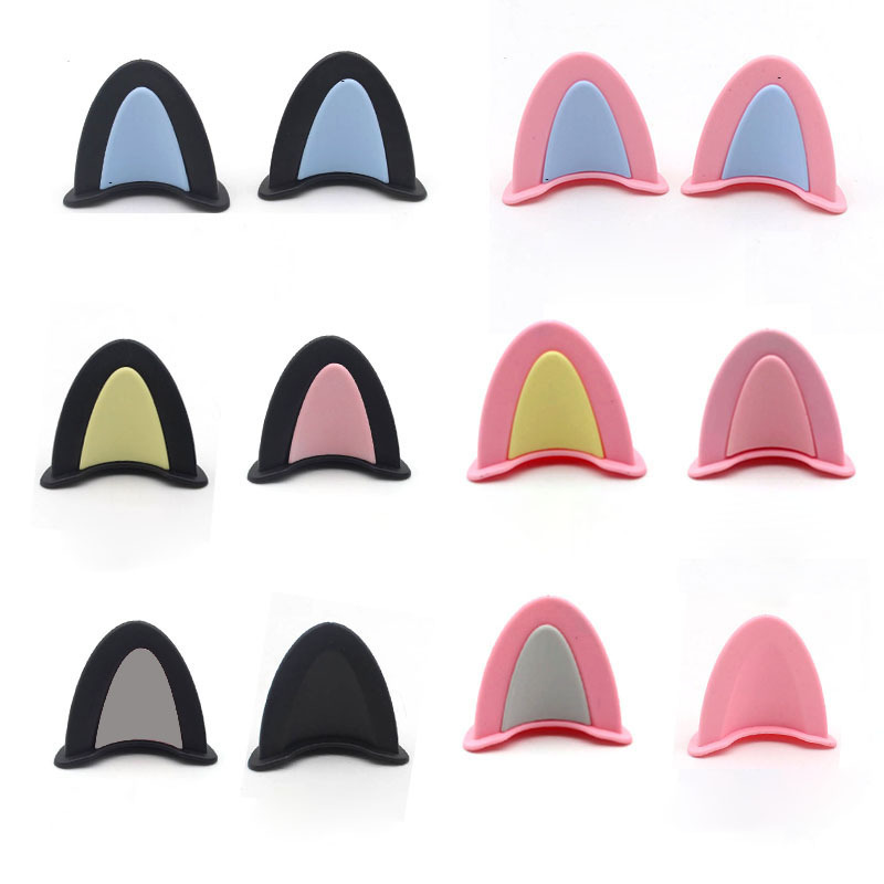 Universal Helmet Cat Ears Decoration Motorcycle Electric Car Driving Styling Cute Cat Ears Stickers Decor Helmet Accessories
