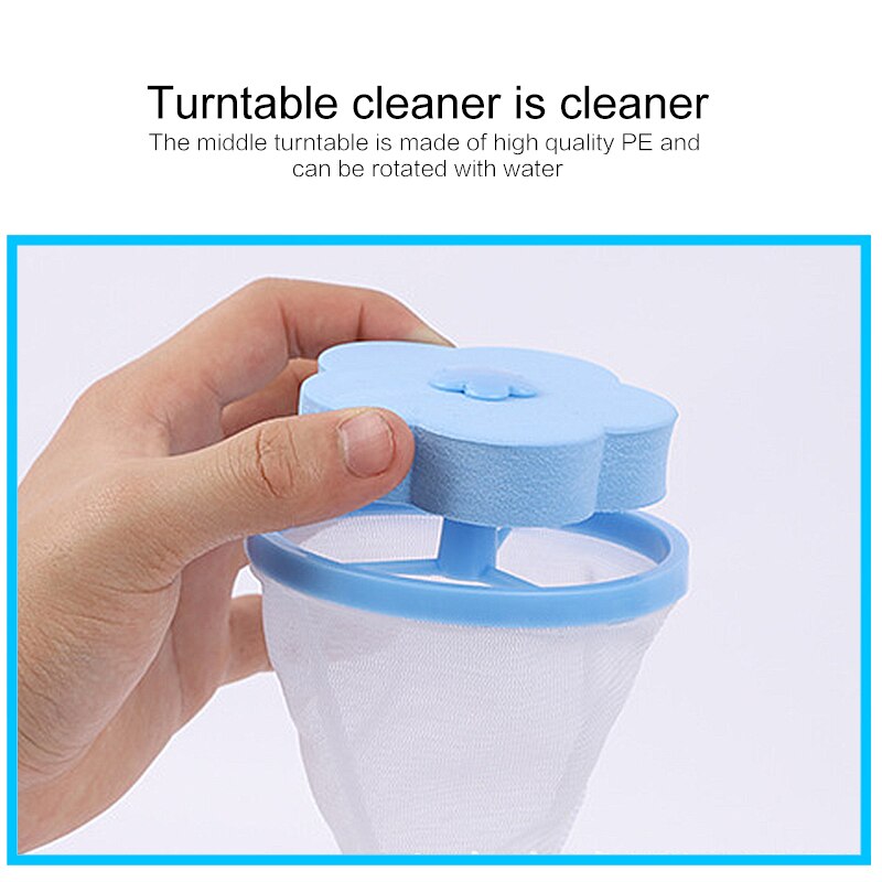 Laundry Balls Hair Removal Catcher Filter Mesh Pouch Bag Flower Shape Dirt Catch Washing Machine Floating Laundry Filter Bag
