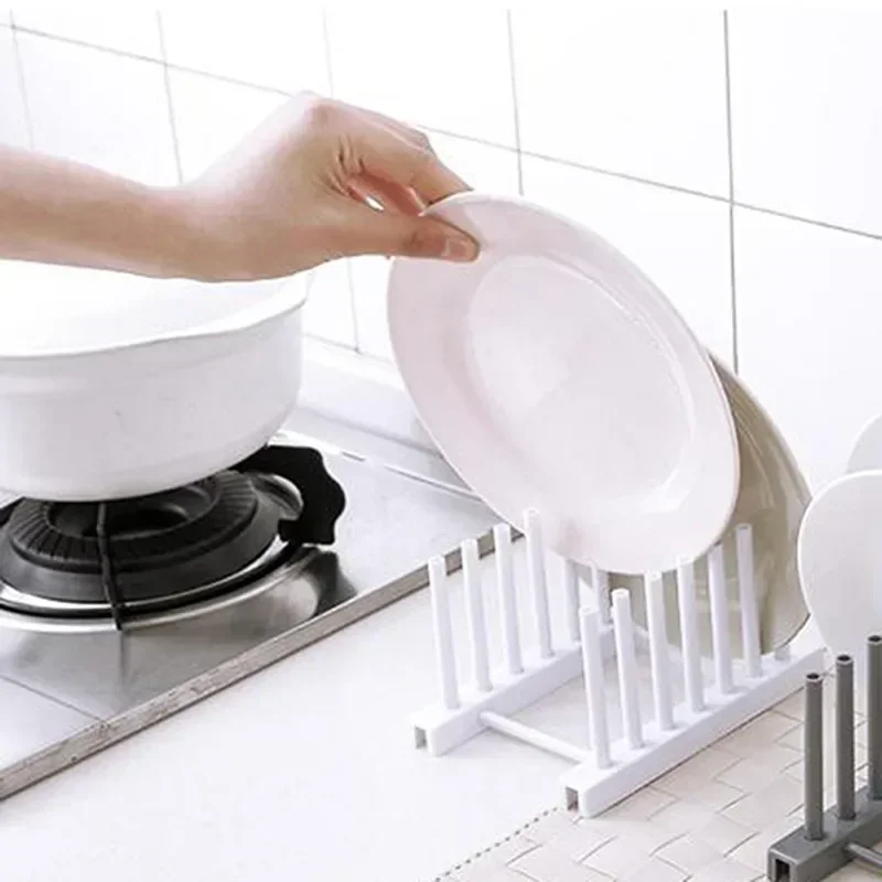 Wooden Kitchen Dish Drain Rack Dinnerware Storage Organizer Tray Plate Cup Drying Shelf Drainer Holders Table Book Display Stand