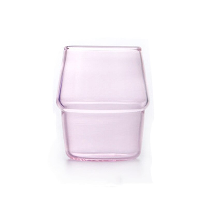 2 stk Glasskåler 300ml - Gjennomsiktig, Varmebestandig til Kaffe, Te, juice: Rosa