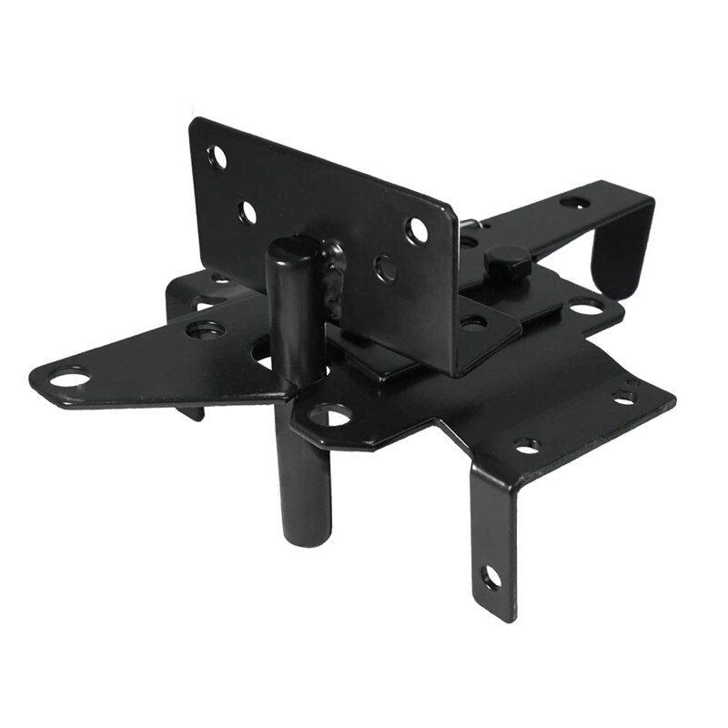 Self-Locking Gate Latch Heavy Duty Post Mount Automatic Gravity Lever Wood/PVC Fence Gate Lock with Fasteners Hardware