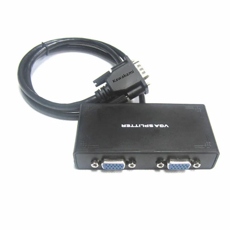 HochauflöAbsender VGA-Verteiler, 1 geteilter 2-Zeilen-Video-Anzeige-Splitter, eins in zwei aus, Bildschirm-Splitter für Computer und Büro