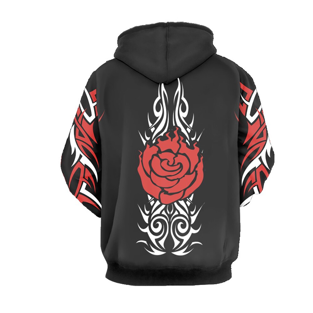 Unisex Hoodie Cool Sweatshirt Casual Long Sleeve Ruby Rose 3D Printed Zip Up Jackets Coat