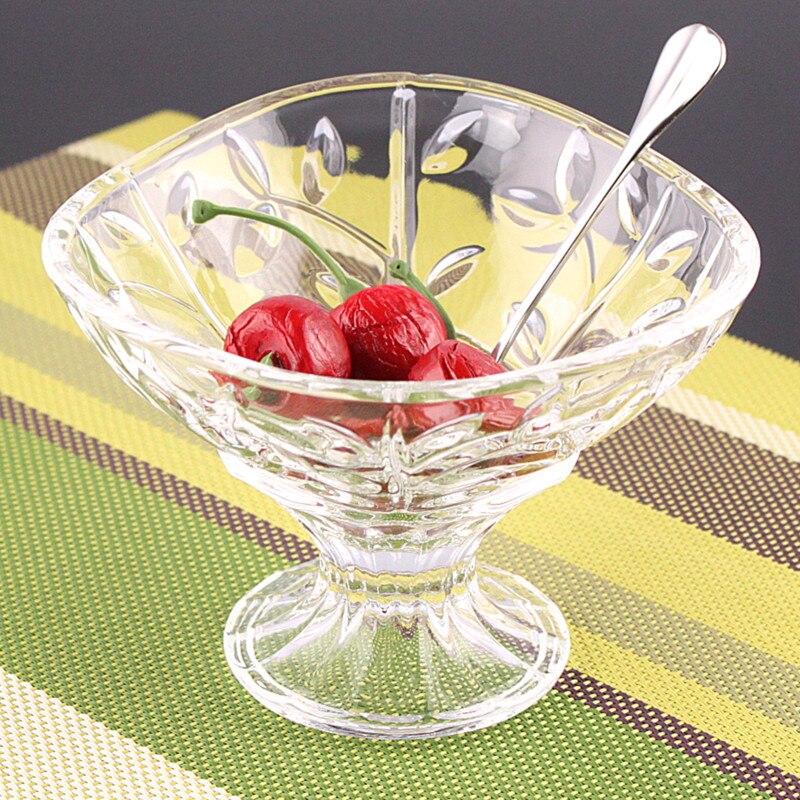 200ml Glass Sundae Cup Cute Dessert Drink Ice Cream Fruit Cup Bowl Smoothie Milkshake Cup Ice Cream Bowl