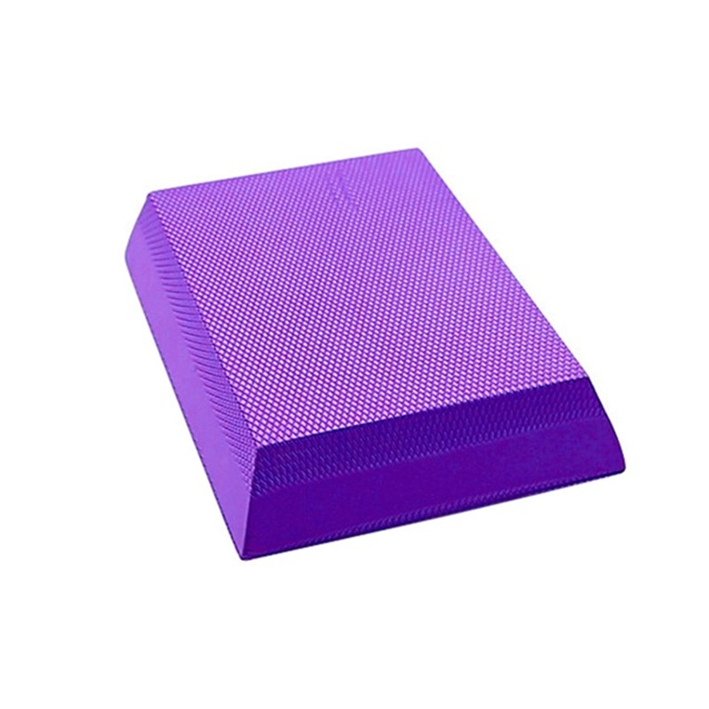 Trapesformet balansepute gym yoga wobble board pilates fysio stabilitet treningsmatte: Lilla