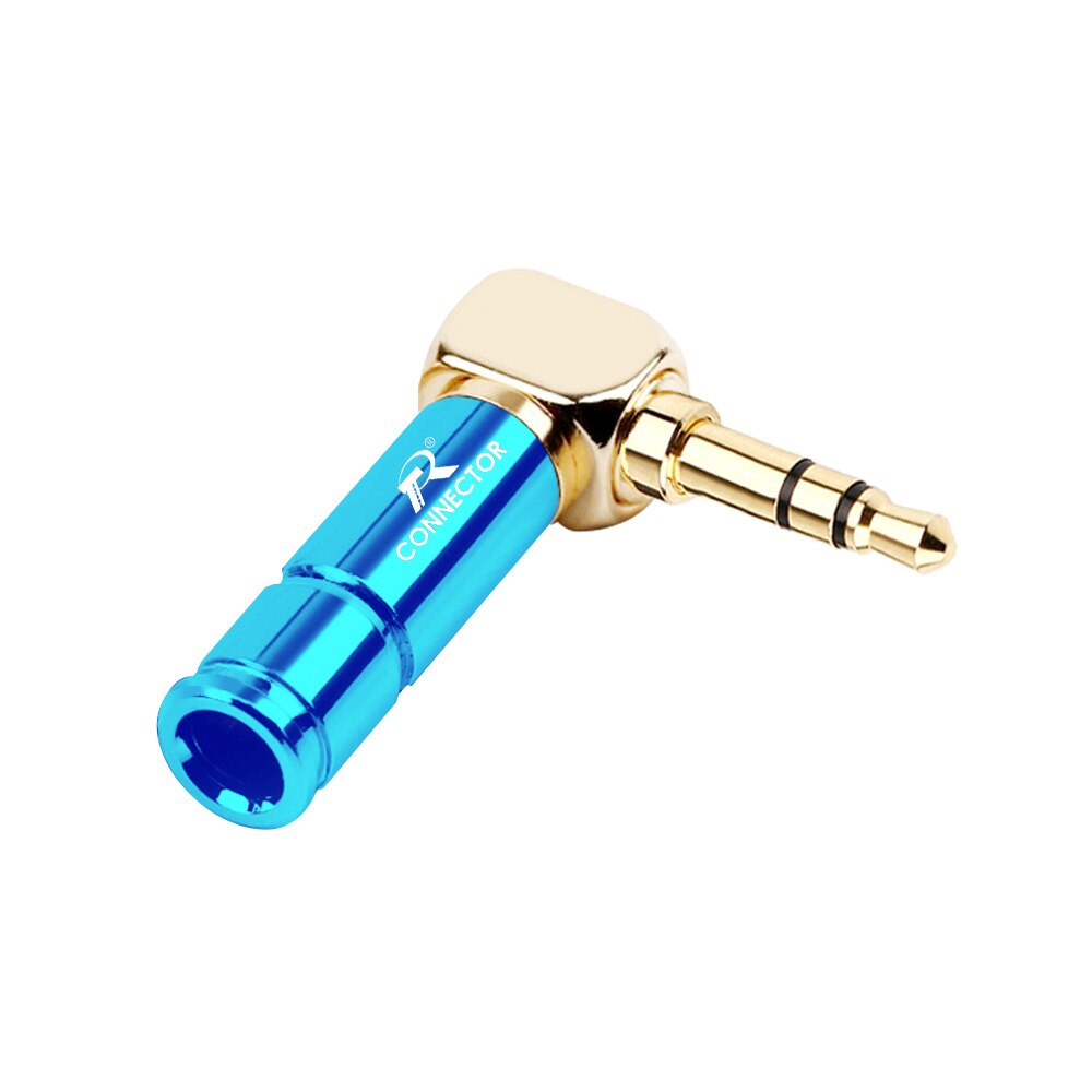 1pc luksuriøs kontakt 3.5mm rett vinklet øretelefonplugg 3 polet gullbelagt ledningskontakt som passer til 6mm- kabels diy play aluminiumslegeringsrør