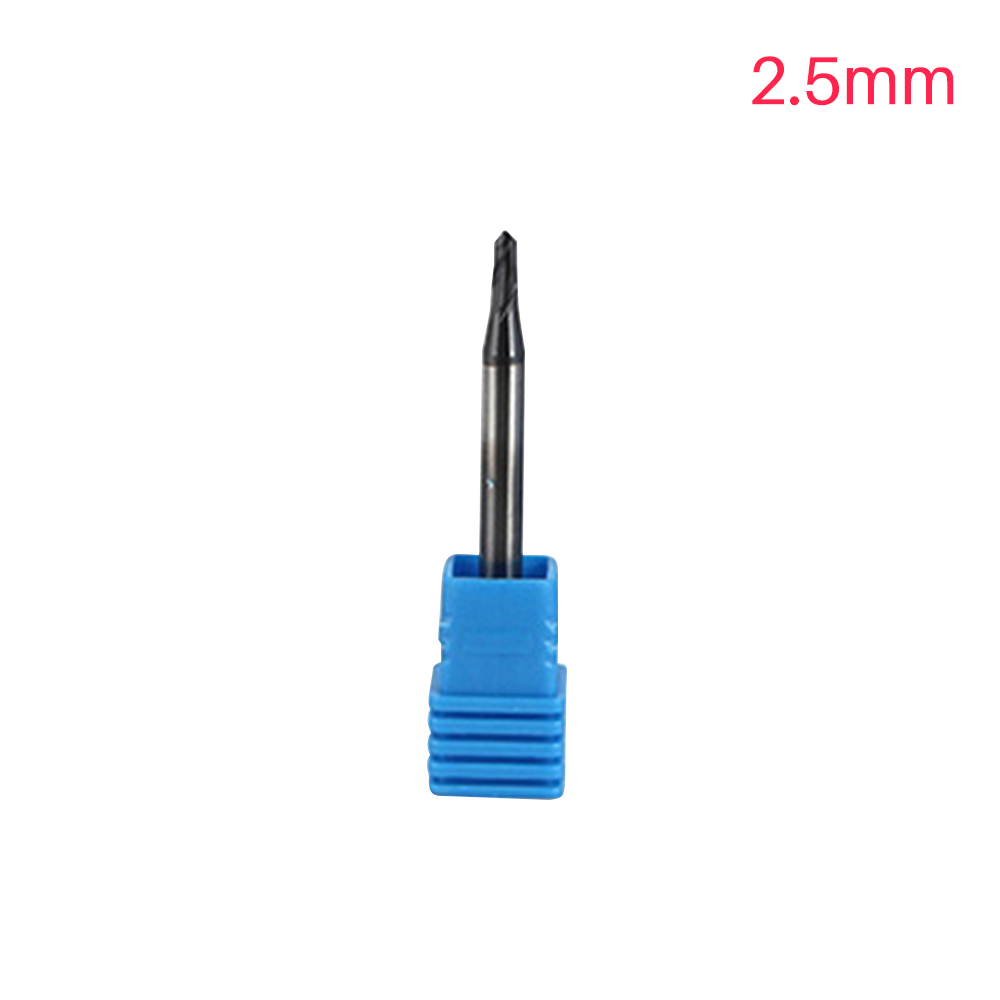 50mm ball nose end mill Drill Bit 2 flutes Endmills cnc end milling cutter for metal face and slot machining coated end mills: 2.5mm