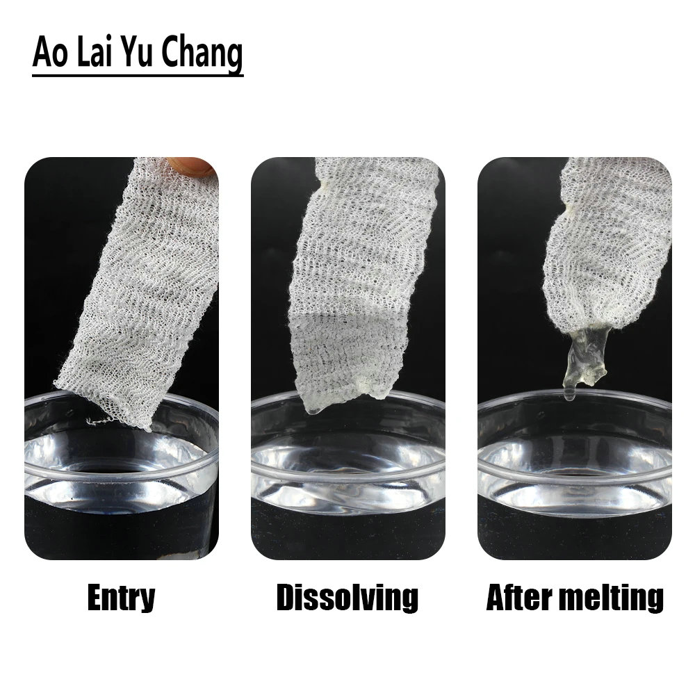 5m PVA Fishing Mesh PVA Fishing Bag Mesh Water Soluble Mesh Carp Fishing Feeder Trap Bait Nets Fishing Tools 25mm/37mm