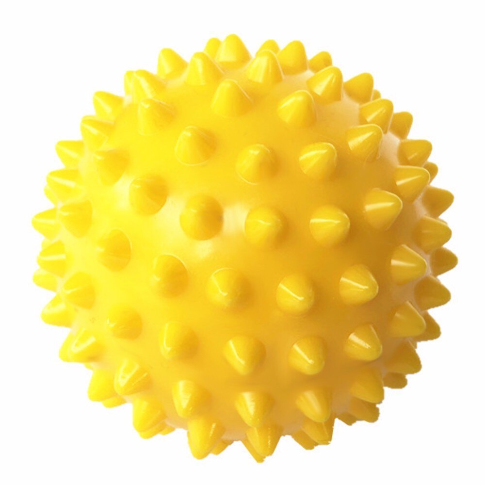 6.5cm Crossfit Spiky Massage Ball Trigger Point Sport Fitness Hand Foot Pain Relief Roller: YELLOW