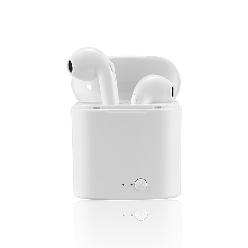 BOHM inpods 2 Tws Bluetooth 5,0 auriculares inalámbricos Mini auriculares con micrófono caja de carga auriculares deportivos para teléfono inteligente: i7S white no box