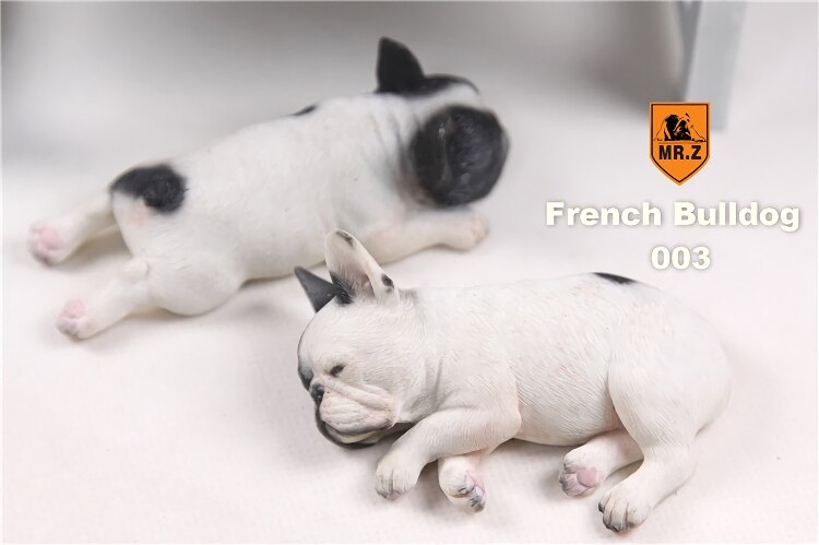 Mr.Z 2pcs/set French Bulldog Figure Pet Dog Model Animal Collector Education Figures Collector Decoration Ornaments Kid: 003