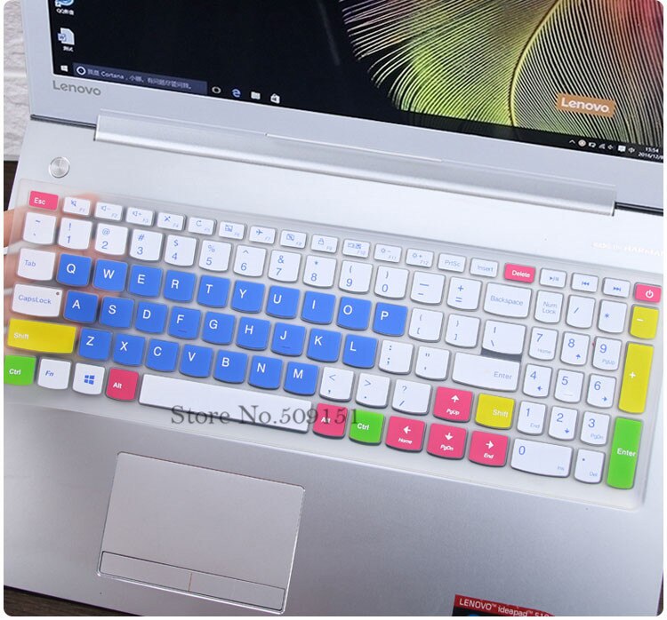 Til lenovo ideapad 300 17 300-17 700 700-15 700-17 500s-15 idé pad 700-15 isk 15.6 tommer silikone tastatur cover beskytter hud: Farve 3