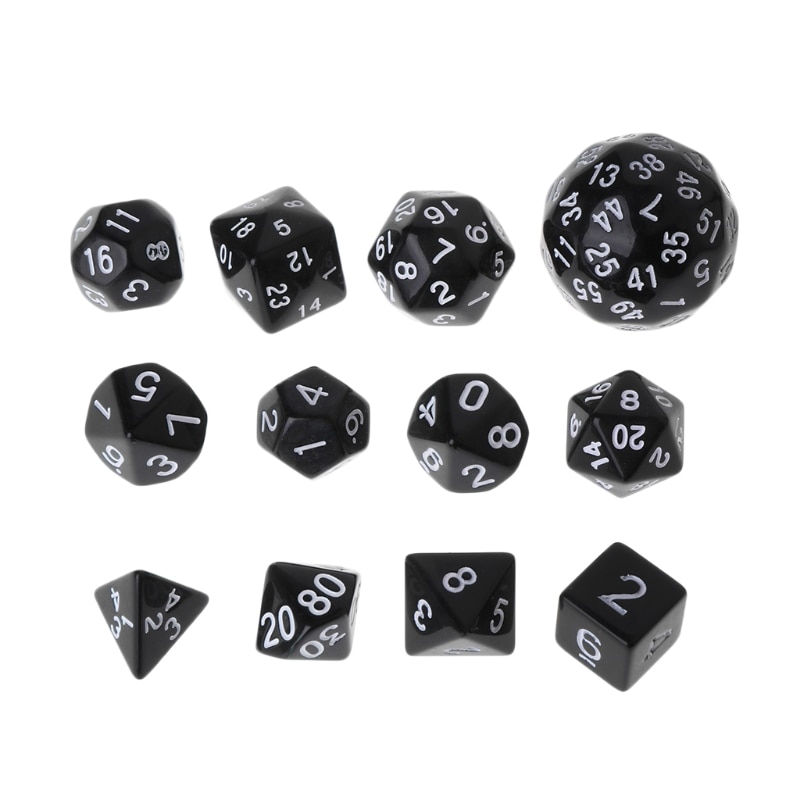 12 Stks/set Multi-Zijdige Polyhedral Dice D4 D6 D8 D10 D12 D20 D24 D30 D60 Dungeons