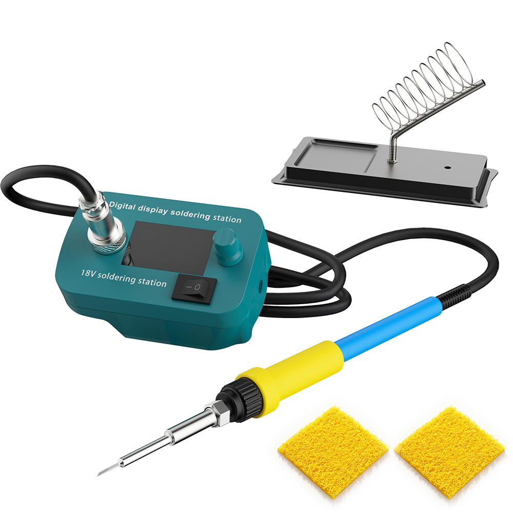 Pour Makita 18V batterie sans fil fer à souder outil 300-510 ℃ Outil de soudage de PCB 60W, température réglable, bricolage, réparation électrique: Argent