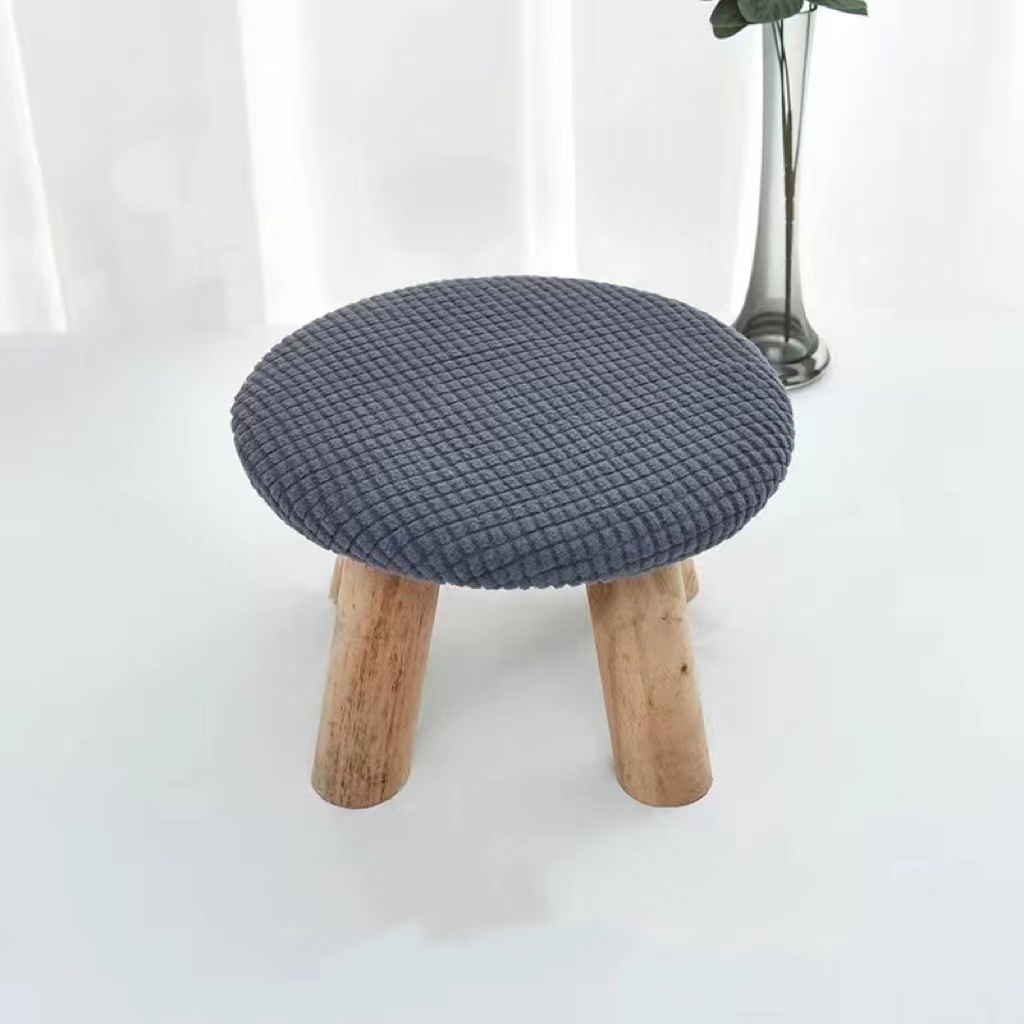 2Pcs Mushroom Small Stool Cover Simple Universal Round Seat Stool Cover Surface Protective Cover Cute Small Stool Cover: A09