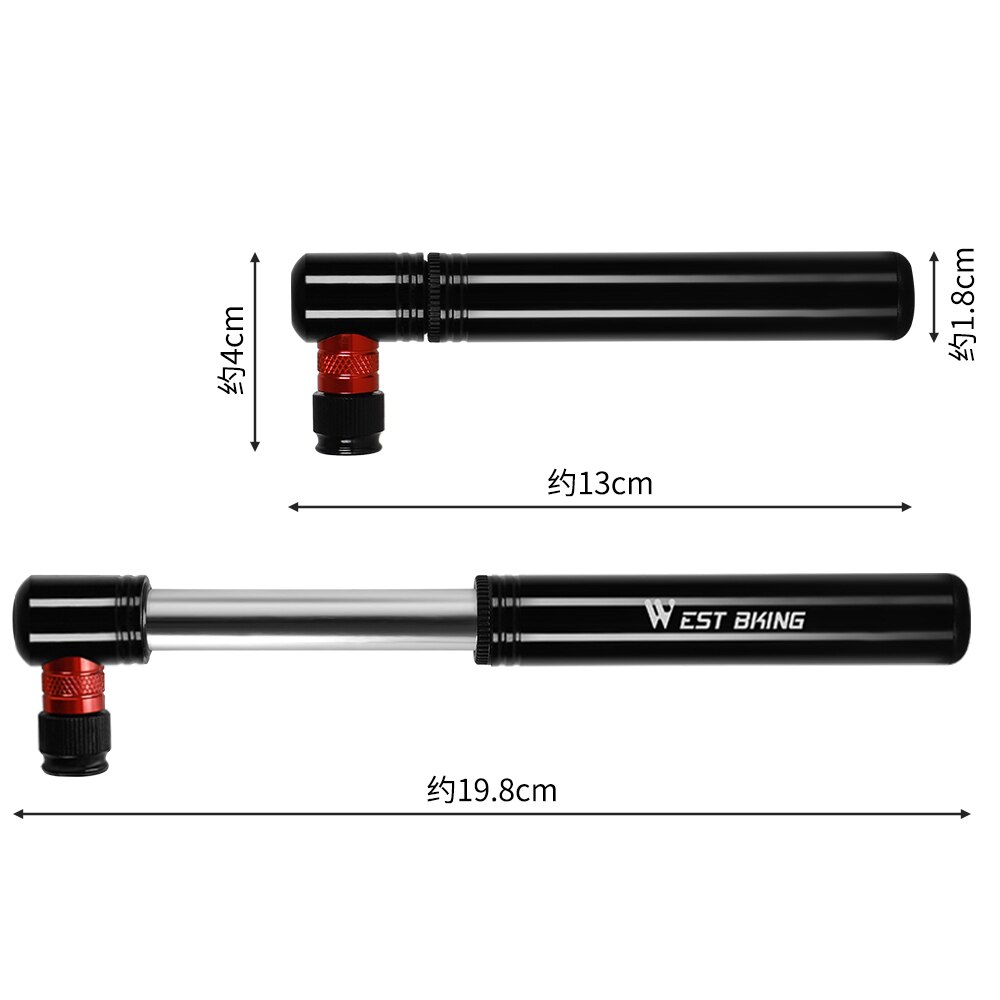 Mini Bicycle Pump Aluminum Alloy Ultra-Light MTB Road Bike Tire Inflator Schrader Presta Valve Cycling Air Hand Pump