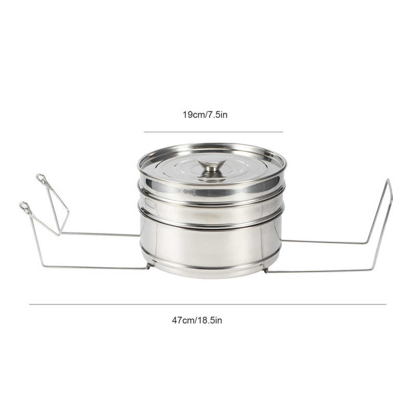 EECOO Multifunction 3-Tier Stainless Steel Steamer Cooker Pot Set Cook Food Pressure Pot Accessories Coolware Kitchen Tools