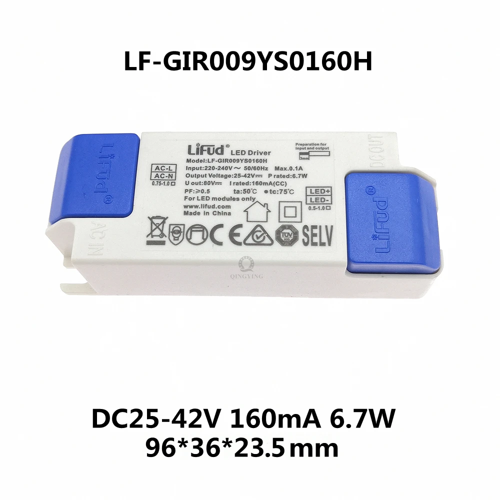 No Flicker LiFud LED Driver LF-GIRxxxYS Series 135mA 200mA 300mA 450mA 600mA 700mA 900mA 1000mA 1200mA 1300mA 1400mA 1500mA: black