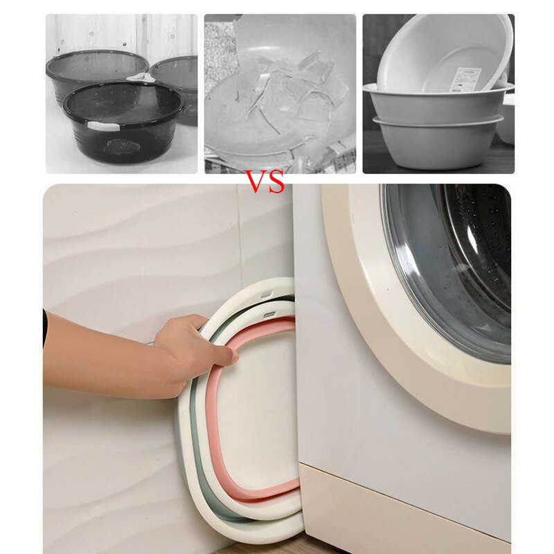 Bassin pliable en Silicone, 3 tailles, Portable, pour laver les légumes et les fruits, panier de Camping, pique-nique, outils de nettoyage