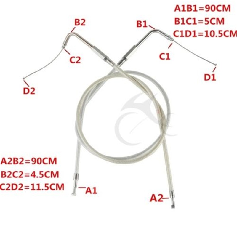 Gaskabels voor harley davidson sportster  xl883 xl1200 2002 motorfiets