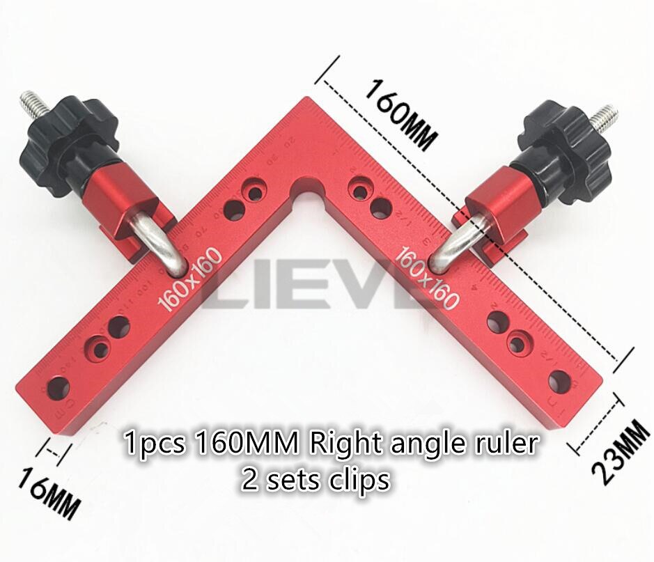 Aluminum Square Right Angle 90 Degree L-shaped Auxiliary Fixture Positioning Panel Fixing Clip Woodworking Carpenter Tools: 3